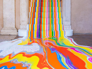 CRAZY. Madness in Contemporary Art (photo: Ian Davenport, Poured Staircase, 2022) | Dart - Chiostro del Bramante, Via della Pace - Roma